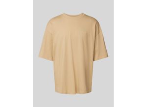 4067557936615 - Oversized T-Shirt mit geripptem Rundhalsausschnitt