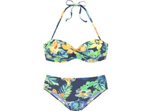 4067601142146 - LASCANA Tropic Neckholder-Bikini exotisch für Damen blau 36C