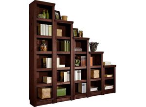 4067601443663 - Bibliothek HOME AFFAIRE Soeren Stege Regale Gr B H T 200 cm x 185 cm x 29 cm 20 St braun (dunkelbraun) Home Affaire Aus Massiver Kiefer