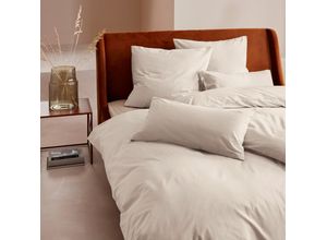 4067601589880 - Bettwäsche LEGER HOME BY LENA GERCKE Anisa in Gr 135x200 oder 155x220 cm Gr B L 135 cm x 200 cm (2 St) B L 80 cm x 80 cm & 80 cm x 80 cm (2 St) Renforcé beige Renforcé-Bettwäsche Bettwäsche aus Baumwolle unifarbene mit Reißverschluss