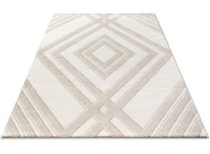 4067602168756 - Teppich ANDAS »Enni« Teppiche Gr B L 200 cm x 300 cm 13 mm 1 St beige (sand) Esszimmerteppiche weicher Kurzflor modern pflegeleicht leichter Glanz geometrisch