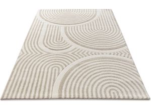 4067602168824 - Teppich »Imogen« Teppiche Gr B L 120 cm x 170 cm 13 mm 1 St beige (sand) Esszimmerteppiche Hoch-Tief-Effekt softer Kurzflor modern pflegeleicht Scandi-Look