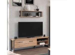 4067602212411 - Lowboard HOME AFFAIRE Mia Sideboards Gr B H T 178 cm x 52 cm x 42 cm braun (artisan eiche nachbildung matera nb) Lowboards Echtholzoptik Eiche 178 cm breiter Schrank