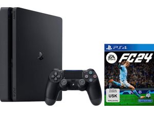 4067602215368 - PLAYSTATION 4 Spielekonsole Slim + EA Sports FC 24 Spielekonsolen schwarz Playstation