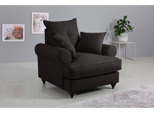 4067602364783 - Sessel HOME AFFAIRE Bloomer Gr Webstoff B H T 110 cm x 83 cm x 97 cm braun (dark brown) Home Affaire mit hochwertigem Kaltschaum in verschiedenen Farben erhältlich