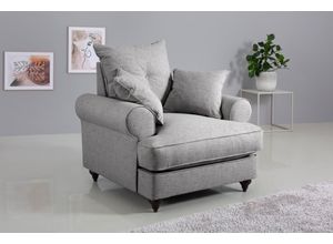 4067602364998 - Sessel HOME AFFAIRE Bloomer Gr Webstoff B H T 110 cm x 83 cm x 97 cm grau (light grey) Home Affaire mit hochwertigem Kaltschaum in verschiedenen Farben erhältlich