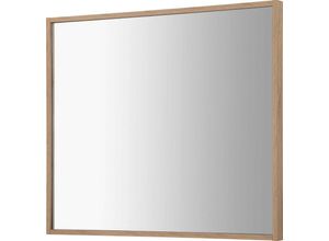 4067602446984 - welltime Badspiegel Torun Badschrank Spiegel ohne LED Licht Spiegel mit Rahmenoptik Breite 80cm Wandspiegel beige