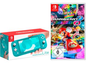 4067602624931 - NINTENDO SWITCH Konsolen-Set Switch Lite + Mario Kart 8 Deluxe Spielekonsolen blau (türkis) Switch