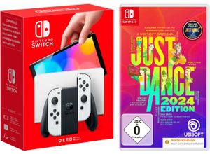 4067602625051 - NINTENDO SWITCH Spielekonsole Switch OLED + Just Dance 24 Spielekonsolen weiß Switch