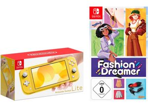 4067602625297 - NINTENDO SWITCH Spielekonsole Lite + kostenloses Spiel Fashion Dreamer\ Spielekonsolen gelb