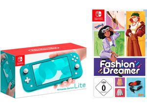 4067602625327 - NINTENDO SWITCH Spielekonsole Lite + kostenloses Spiel Fashion Dreamer\ Spielekonsolen blau (türkis)