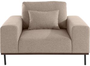 4067602751132 - andas Loveseat Mikael (1-St) gebeizter Holzrahmen  passend zur Serie Mikael incl Zierkissen braun