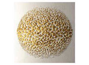 4067602803640 - Leinwandbild Golden Ball Bilder Gr B H 50 cm x 50 cm quadratisch Abstrakt quadratisch 1 St beige (natur) Leinwandbilder Akustikbild mit sehr guten Schallabsorptions-Eigenschaften