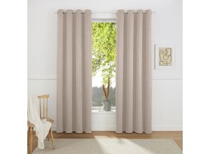 4067602829336 - Vorhang MY HOME Sola Gr 3 beige (sand) B130cm H225cm Polyester Polyester Gardinen Polyester gewebt unifarben 2-er Pack