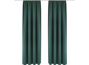 4067602829411 - Vorhang MY HOME Sola Gardinen Gr 225 cm Kräuselband 130 cm grün (darkgreen) Kräuselband verdunkelnd Polyester gewebt unifarben