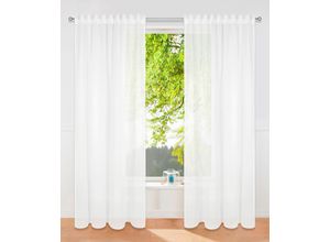 4067602829596 - Gardine MY HOME Dolly Gardinen Gr 225 cm Multifunktionsband 140 cm weiß (white) transparent Polyester gewebt unifarben