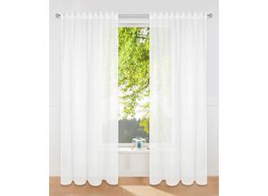 4067602829602 - Gardine MY HOME Dolly Gardinen Gr 245 cm Multifunktionsband 140 cm weiß (white) Gardinen-Sets transparent Polyester gewebt unifarben