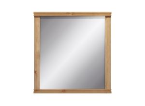 4067602849471 - Garderobenspiegel HOME AFFAIRE Gotland Spiegel Wandspiegel beige (natur) B80cm H84cm T4cm Glas Massivholz Spiegel Rahmen aus massiver Kiefer FSC-zertifiziert 80x84 cm