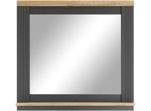 4067602872868 - Wandspiegel HOME AFFAIRE WESTMINSTER Spiegel im Landhausstil Badspiegel grau (grau dunkel) B80cm H75cm T15cm FSC-zertifizierter Holzwerkstoff Spiegel in 2 Farben verfügbar mit Ablageboden