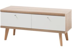 4067602877580 - Lowboard ANDAS Merle Sideboards Gr B H T 107 cm x 40 cm x 50 cm weiß (eiche riviera nb matt) Lowboards Scandi Design Breite 107 cm