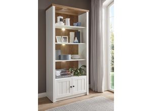 4067602879546 - Regal HOME AFFAIRE Beauvais weiß (weiß pinie applikation eichefarben dekor) Regale B H T 90cm x 198cm x 43cm 5 St Holzwerkstoff Höhe ca 198 cm B90cm H198cm T43cm 4067602879546 - Regal HOME AFFAIRE Beauvais weiß (weiß pinie applikation eichefarben dekor) Regale B H T 90cm x 198cm x 43cm 5 St Holzwerkstoff Höhe ca 198 cm B90cm H198cm T43cm