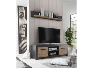 4067602881181 - Lowboard INOSIGN Bruegge Sideboards Gr B H T 153 cm x 49 cm x 43 cm grau (fresko) Lowboards Breite ca 153 cm