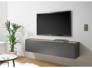4067602881471 - TV-Schrank INOSIGN City Giron grau (anthrazit eichefarben) B150cm H35cm T30cm FSC-zertifizierter Holzwerkstoff Schränke Breite ca 150 cm