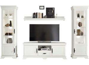 4067602881648 - Wohnzimmer-Set HOME AFFAIRE Royal Kastenmöbel-Sets Gr B H T 314 cm x 192 cm x 46 cm ohne Beleuchtung weiß Home Affaire exclusiv Design im Landhausstil