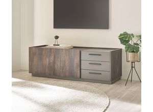 4067602883857 - Lowboard INOSIGN LARGO Sideboards Gr B H T 152 cm x 50 cm x 45 cm 3 braun (thermo oak dekor) Lowboards Soft-Close-Funktion Breite ca152 cm