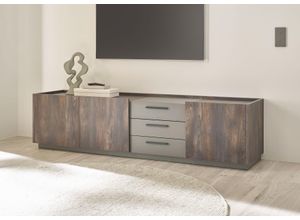 4067602883864 - Lowboard INOSIGN LARGO Sideboards Gr B H T 200 cm x 50 cm x 45 cm 3 braun (thermo oak dekor) Lowboards mit Soft-Close-Funktion Breite ca 200 cm