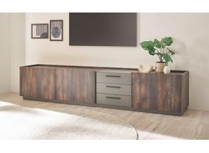 4067602883871 - Lowboard INOSIGN LARGO Sideboards Gr B H T 240 cm x 50 cm x 45 cm 3 braun (thermo oak dekor) Lowboards mit Soft-Close-Funktion Breite ca 240 cm