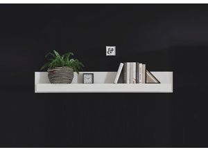 4067602885073 - Wandboard INOSIGN Carat modernes Wandregal Wandhalter mit Ablagefach 150 cm breit weiß (weiß weiß hochglanz) B150cm H22cm T18cm FSC-zertifizierter Holzwerkstoff Regale Breite 150 cm