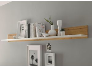 4067602885257 - Wandregal INOSIGN City Giron modernes Wandboard Wandhalter mit Ablagefläche weiß (wotan eiche) B170cm H15cm T17cm FSC-zertifizierter Holzwerkstoff Regale vielseitig einsetzbares Hängeregal