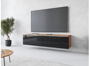 4067602899063 - Lowboard INOSIGN Vera Sideboards Gr B H T 140 cm x 30 cm x 33 cm schwarz (votan eichefarben hochglanz) Lowboards Breite 140 cm stehend und hängend