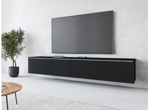 4067602899094 - Lowboard INOSIGN Vera Sideboards Gr B H T 180 cm x 30 cm x 33 cm schwarz (schwarz graphit) Lowboards Breite 180 cm stehend und hängend Bestseller