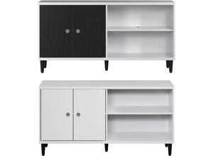 4067602907010 - TV-Regal INOSIGN Evolution Regale Gr B H T 1356 cm x 703 cm x 356 cm 2 St weiß (weiß o weiß braun) TV- Hifi-Regale Komplett werkzeugloser Aufbau stabil ohne sichtbare Beschläge