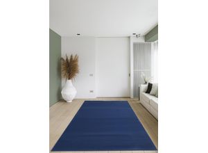 4067602911703 - Teppich HOME AFFAIRE Oriental Uni Teppiche Gr B L 200 cm x 300 cm 7 mm 1 St blau (hellblau) Esszimmerteppiche