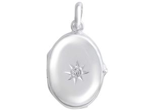 4067602932210 - Ketten-Anhänger FIRETTI Schmuck Geschenk Silber 925 Halsschmuck Anhänger Medaillon Schmuckanhänger Gr Silber 925 (Sterlingsilber) 370 g silberfarben (silberfarben kristallweiß kristallweiß) Damen Anhänger mit Zirkonia (synth)