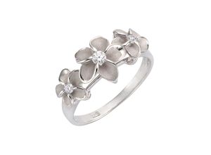 4067602942981 - Fingerring FIRETTI Schmuck Geschenk Silber 925 Silberring Blume Blüte Fingerringe Gr 17 Silber 925 (Sterlingsilber) silberfarben (silberfarben kristallweiß) Damen Fingerringe mit Zirkonia (synth)