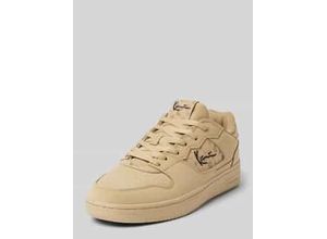 4067608918386 - Ledersneaker mit Label-Stitching