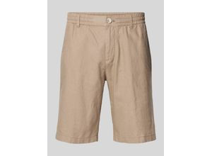 4067672124867 - Regular Fit Leinenshorts mit Gesäßtasche