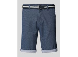 4067672232609 - TOM TAILOR Chino-Shorts Gürtel Eingrifftaschen für Herren blau 33