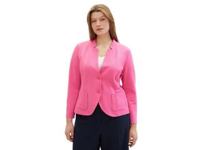 4067672326148 - Große Größen Blazer in taillierter Form mit Ottoman-Struktur pink Gr54