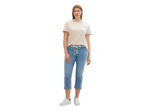 4067672328548 - Große Größen Schmale Jeans mit Bindeband und Shapingeffekt light blue Denim Gr54