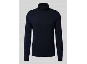 4067672957724 - Regular Fit Rollkragenpullover aus reiner Baumwolle mit Logo-Stitching