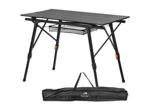 4067673005967 - Campingtisch faltbar 905 x 515 cm schwarz Klapptisch mit Tragetasche Höhenverstellbar - Campfeuer