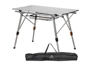 4067673005974 - Campingtisch faltbar 905 x 515 cm silber Klapptisch mit Tragetasche Höhenverstellbar - Campfeuer