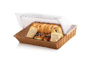 4067673007497 - Rattan Brotkorb mit Rolltop-Deckel 535 x 33 x 25 cm geflochtener Korb für Brot und Obst - Mahlzeit