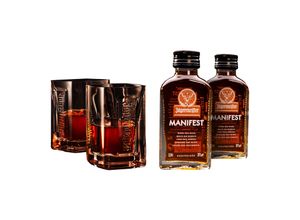 4067700028884 - Manifest 380 % vol 2 x 40ml Tastingset mit 2 Gläsern