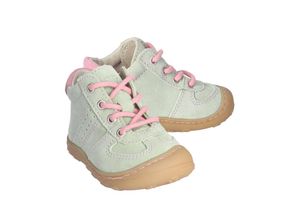 4067858040554 - PEPINO - Schnür-Lauflernschuhe SAMI VELOUR in avocado rosa Gr19